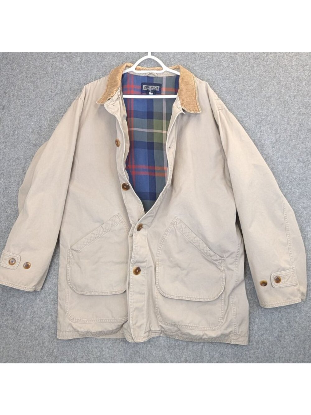 Lands End Mens XL Tall Canvas Barn Coat Flannel Lined Chore Jacket Workwear XLT - Picture 10 of 12